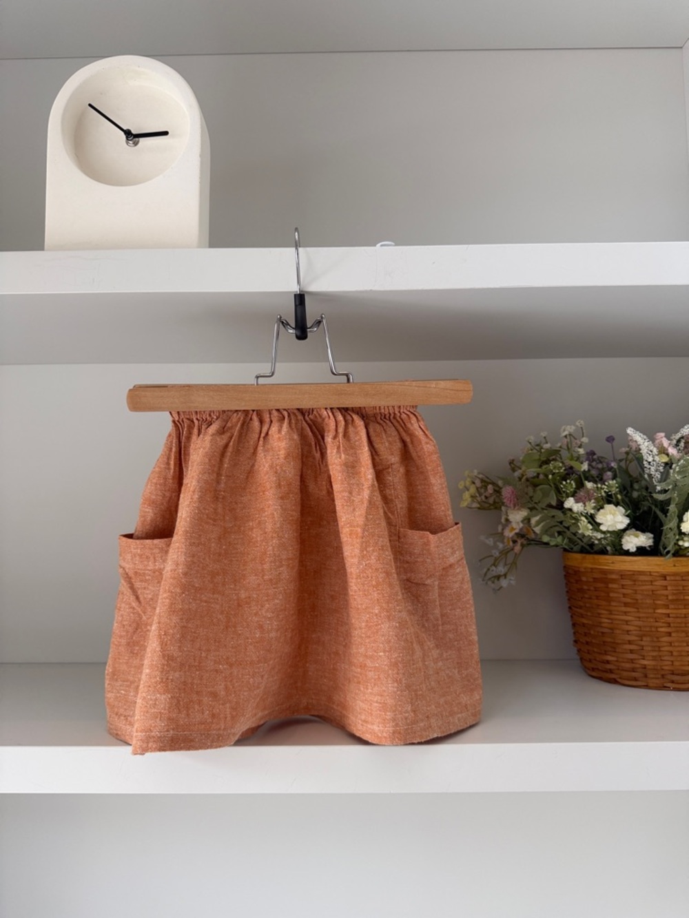 Haven Kids Linen-Blend Pocket Skirt
